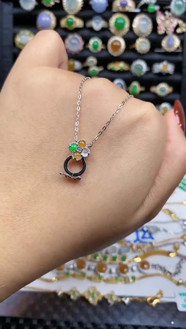 银S925镶嵌戒指翡翠122