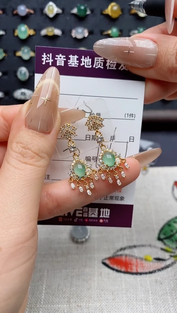 银S925镶嵌戒指翡翠.