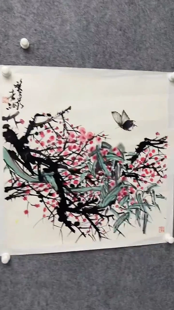 国画李纲-4平尺-花鸟国画-金