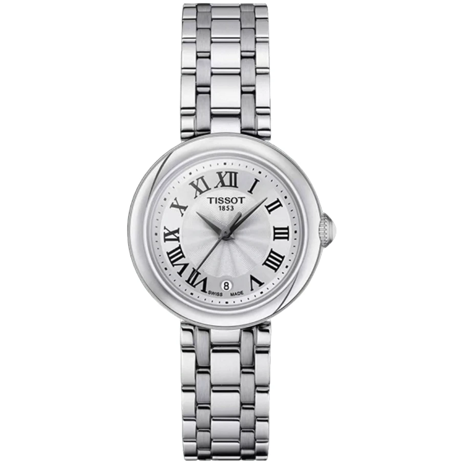 99新 Tissot/天梭 小美人/嘉丽系列女表26MM石英/T126/白色钢带款