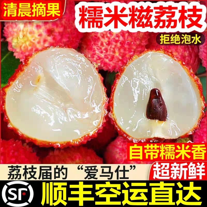 顺丰空运【新鲜现货】广东岭南糯米糍荔枝当季现摘水果非桂荔枝味王