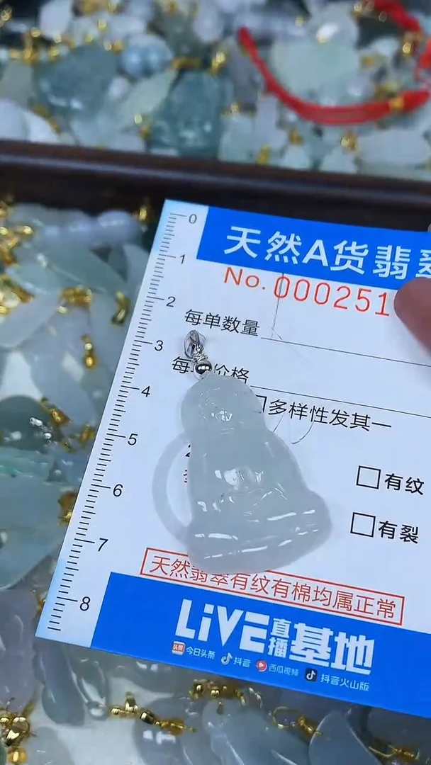 颈饰未镶嵌翡翠净货挂件-2510