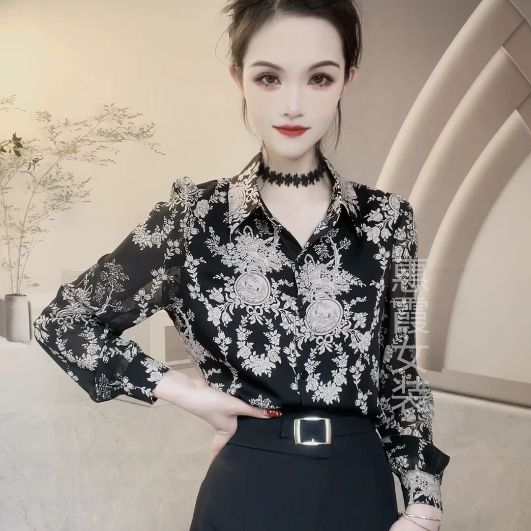 欧货垂感衬衫2025新款女设计感小众上衣高级感抗皱醋酸缎面衬衣春