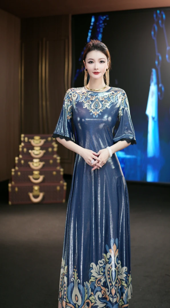 YINGHOU【曼曼】轻奢显瘦优雅时尚法式气质连衣裙D29271