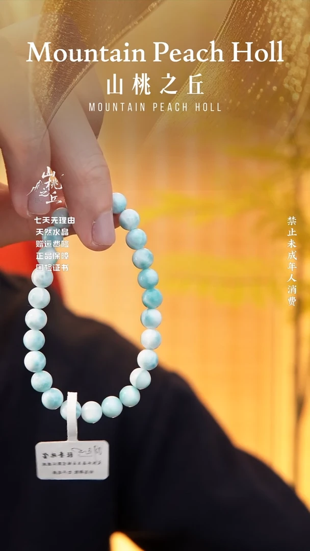 针钠钙石（海纹石）合金手链海纹石