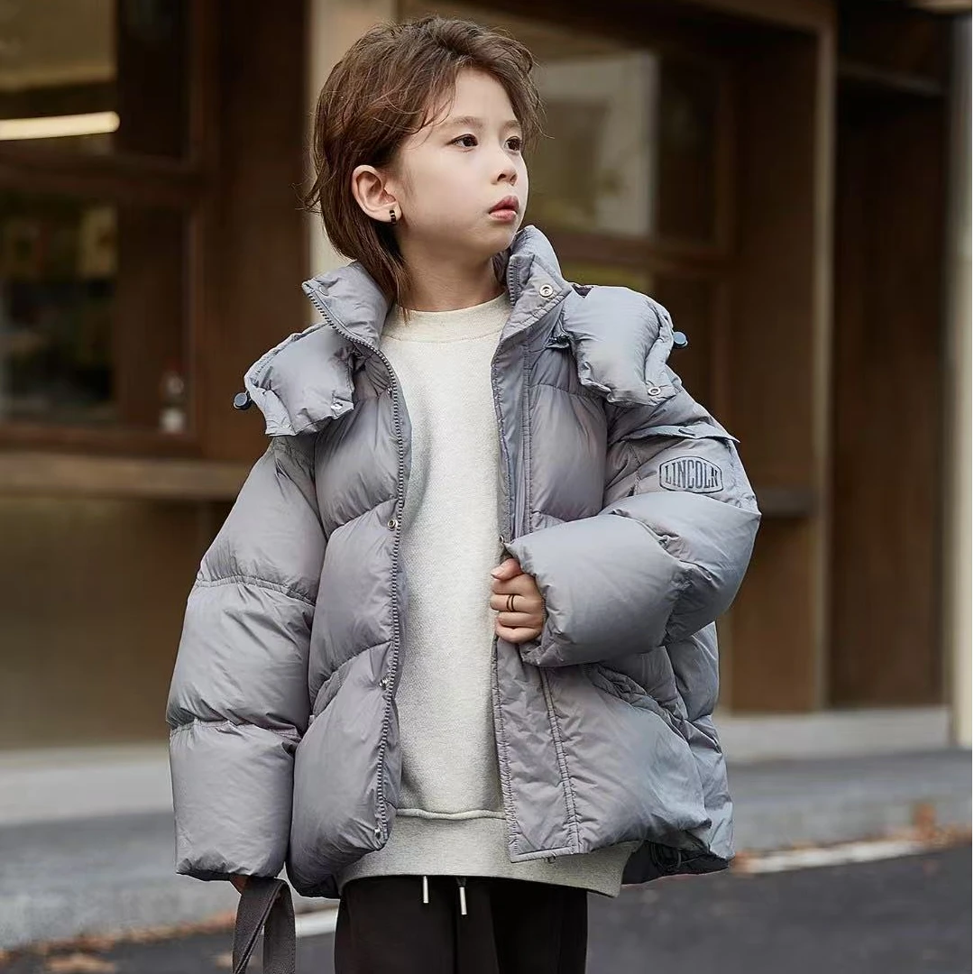 【18158】冬季90%白鸭绒羽绒服韩版灰色羽绒服时尚休闲百搭潮流