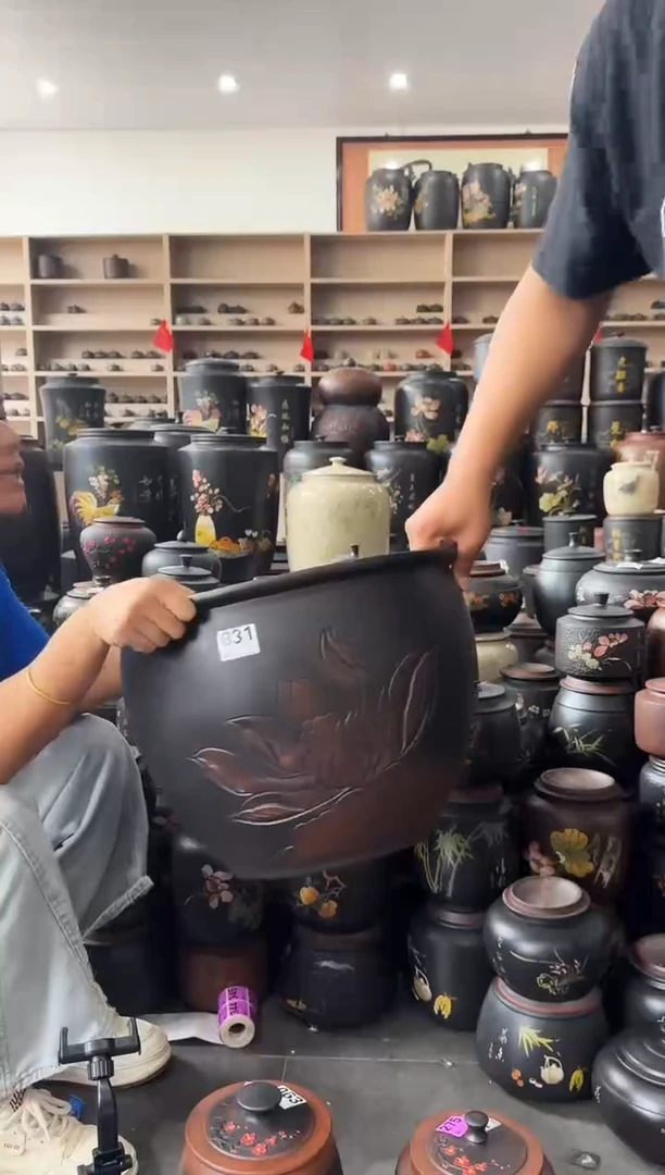 罐浮雕风水缸  831
