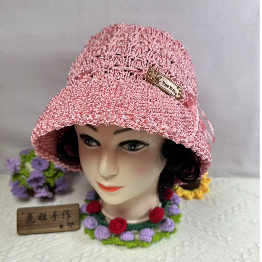 （1团送棒针）升级版丝光棉麻冰丝扁带毛线手工编钩织diy钩帽子线