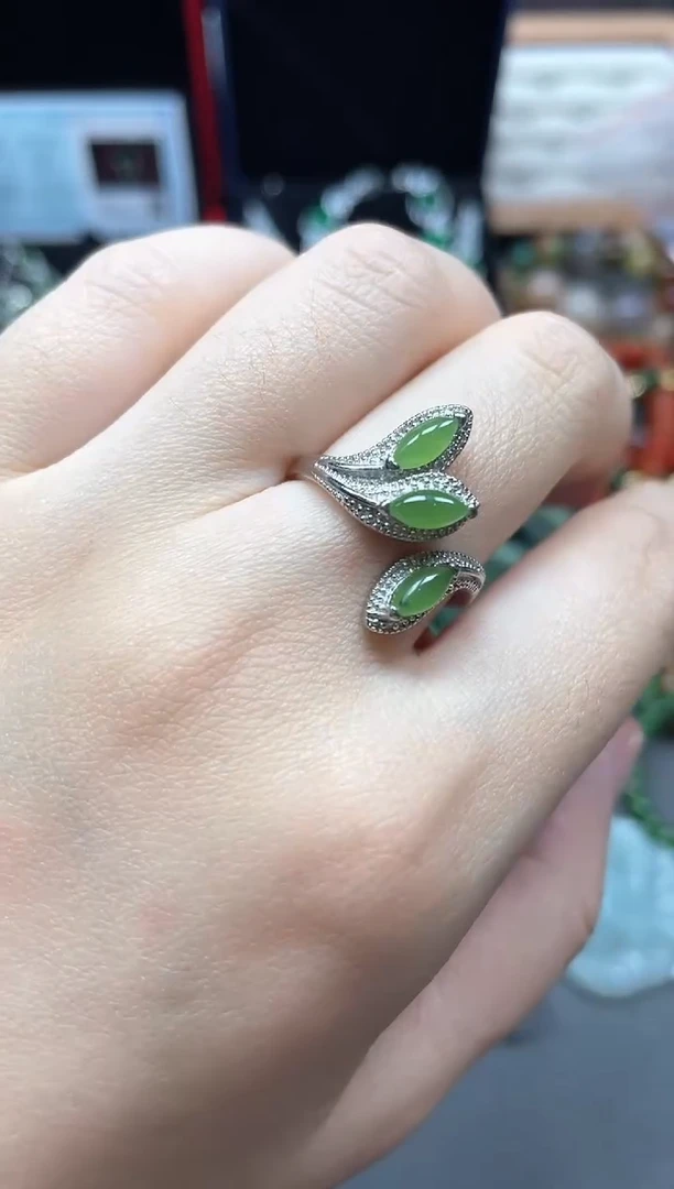 未镶嵌戒指和田玉（碧玉）多样性发货拍一发一