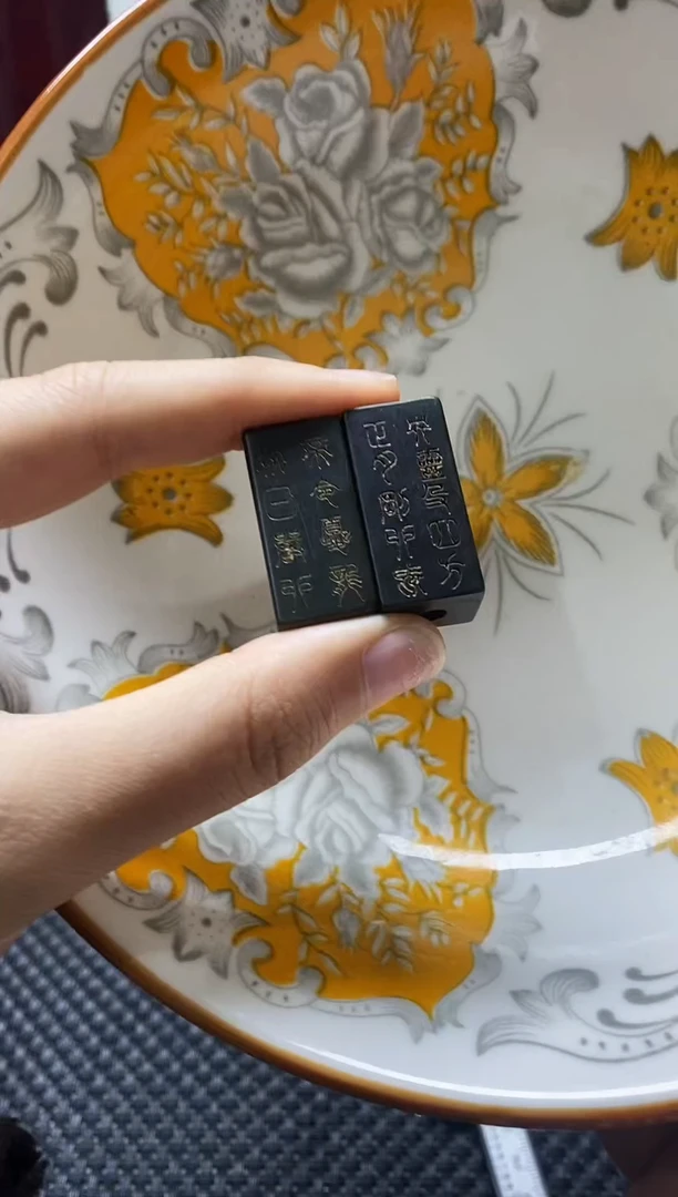 瓷片瓷片 瓷器 摆件 1对