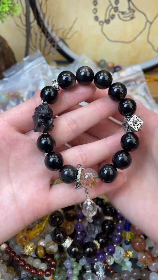 【闪购商品】黑曜岩手饰未镶嵌424