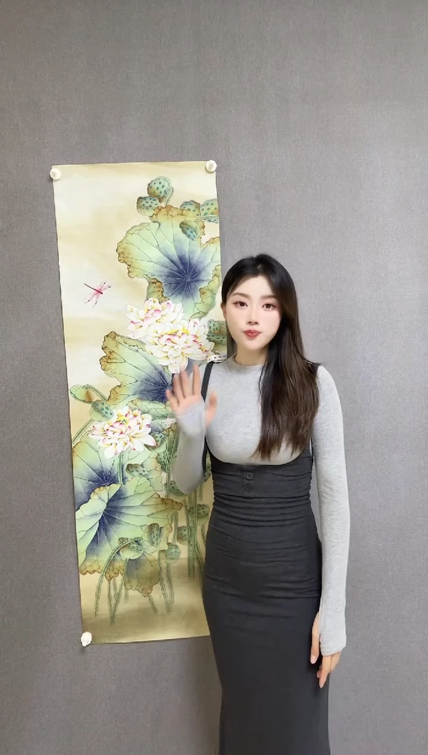国画工笔画《荷花》