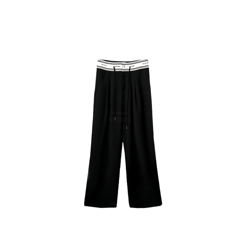 欧若风【龙哥专属】K7F20192H时尚简约阔腿裤子-0192