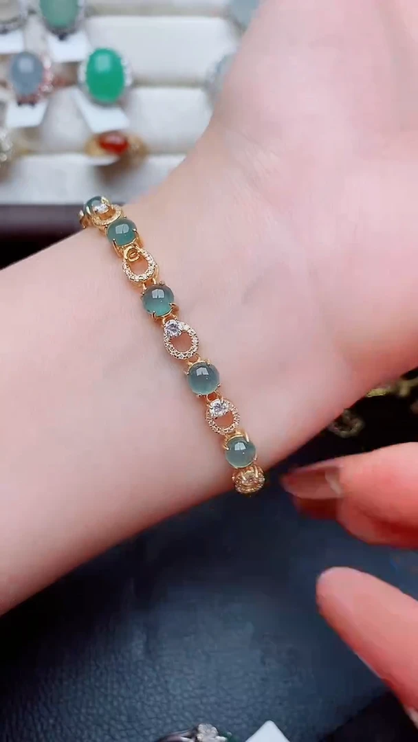 银S925镶嵌戒指翡翠登****啊...