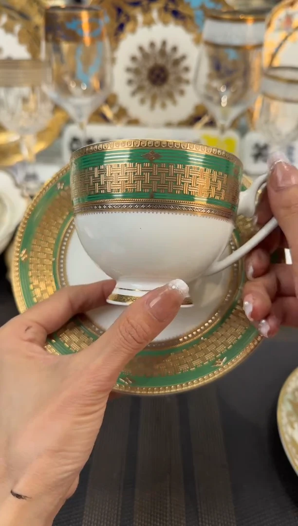 瓷片咖啡杯碟  1套