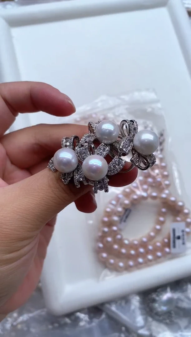 合金戒指淡水珍珠多样性发其一，非无暇
