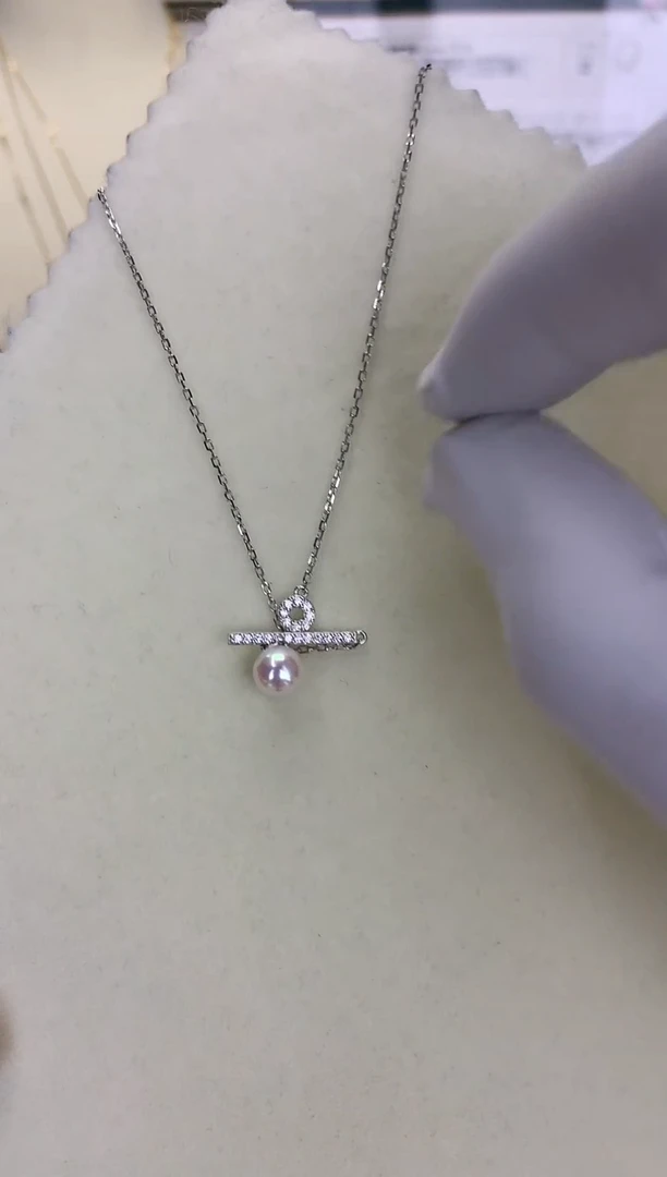 银S925镶嵌DA海水珍珠 GD087 百分比套链