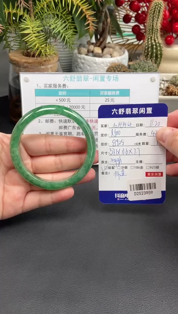 未镶嵌手镯翡翠心**硬D2523959