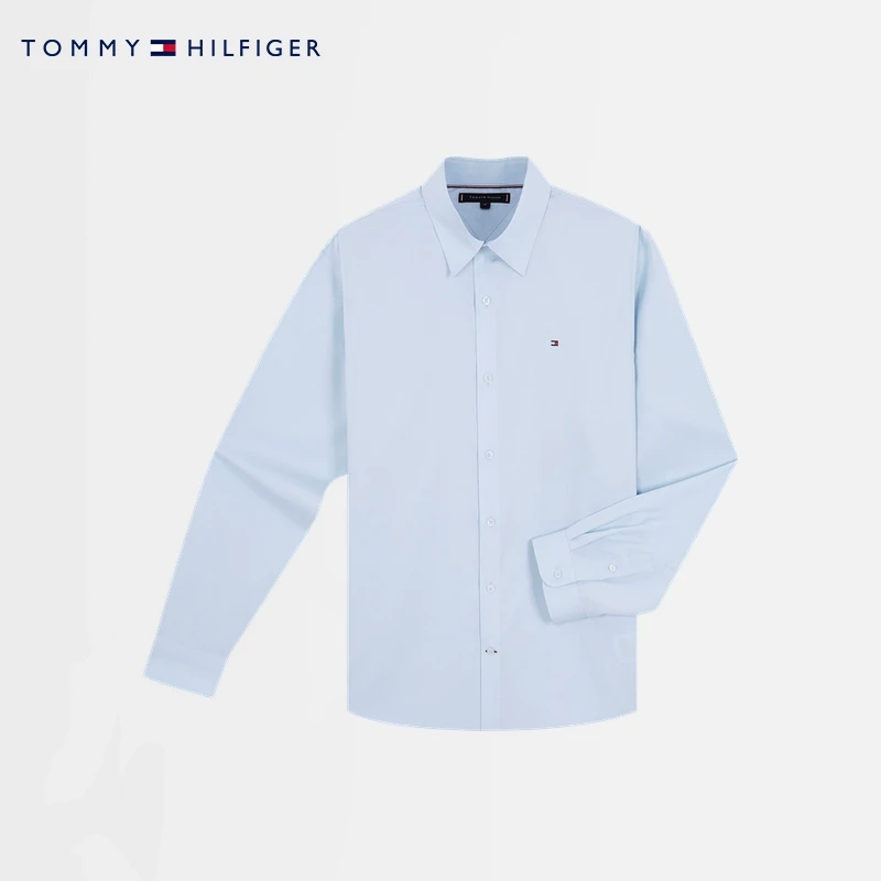 【免烫】Tommy25新款春夏男装纯棉肌理感商务休闲净色衬衫40665