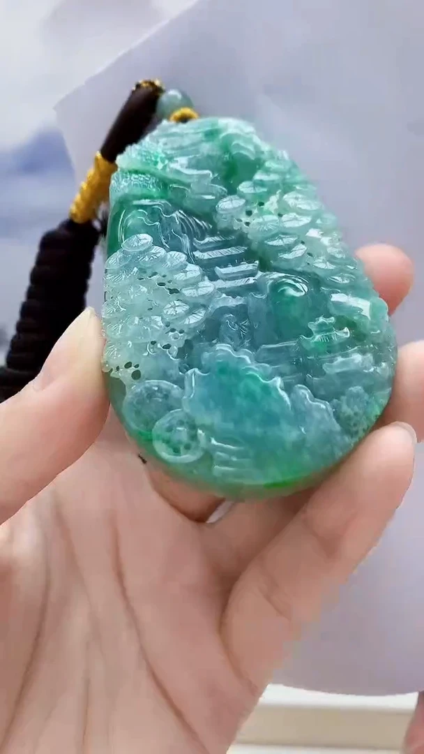 未镶嵌定制翡翠4688lr-毛货挂件