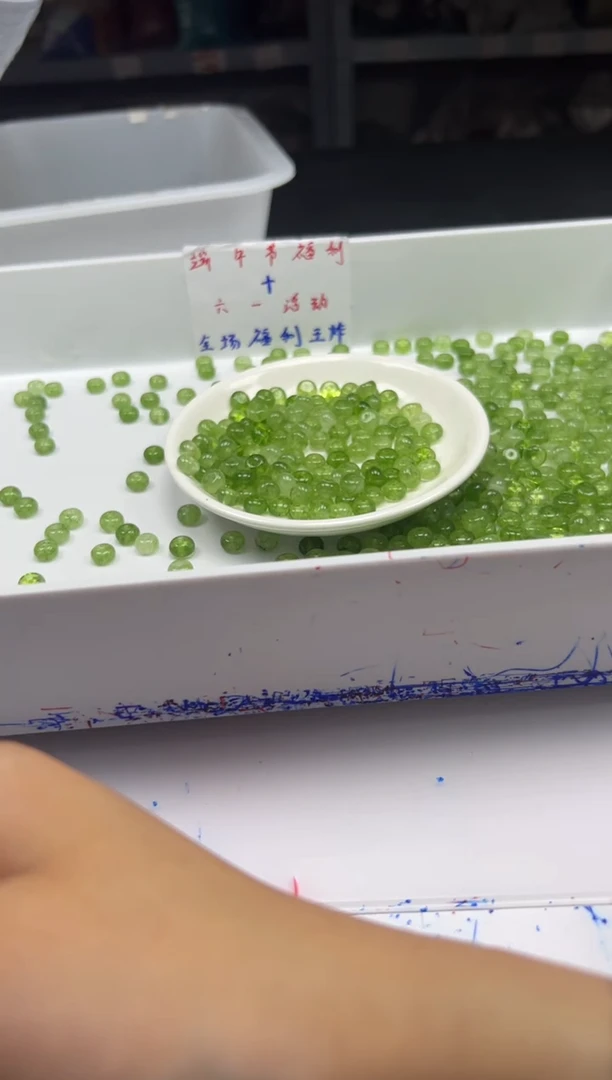 未镶嵌颈饰碧玺玺w2910绿碧玺算盘8*4mm*20颗