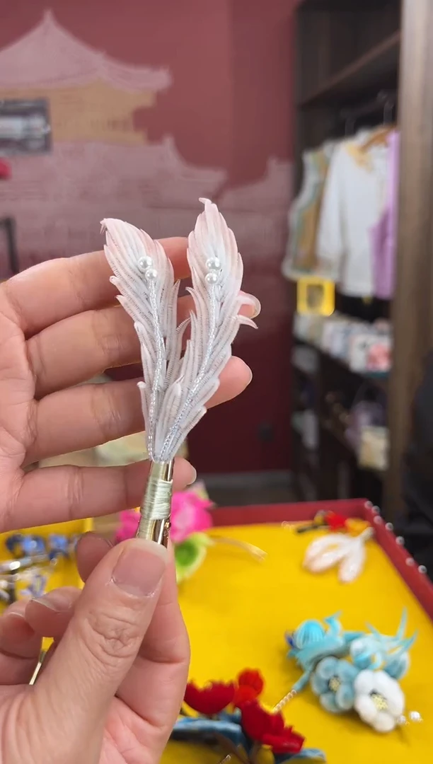 【闪购商品】刺绣非遗绒花（发饰）