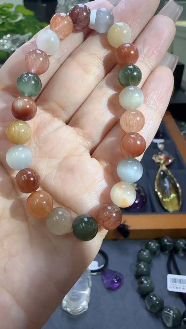 【闪购商品】水晶手串未镶嵌彩兔毛手串8m+X27266