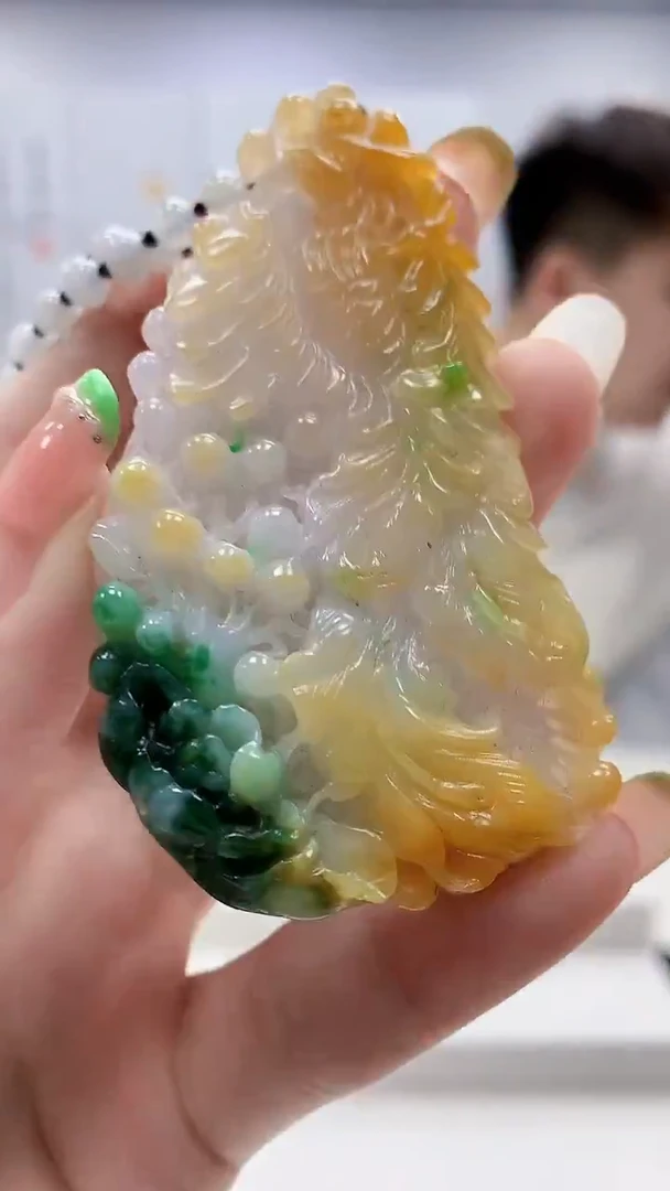 未镶嵌定制翡翠4868ry-毛货挂件185