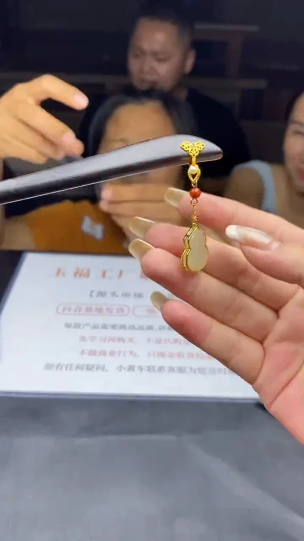 银S925镶嵌和田玉发饰多样性-发饰-FZ021