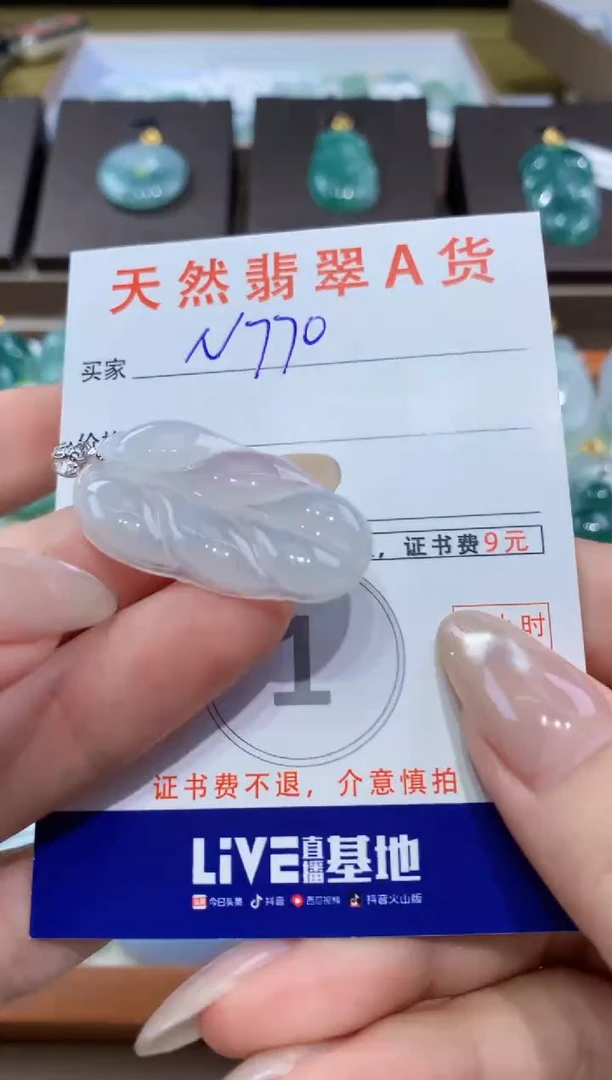 颈饰未镶嵌翡翠天然缅甸翡翠A货挂件