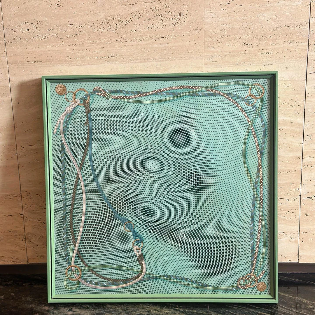 未使用 Hermes/爱马仕  Hermes/爱马仕 老佛爷幻影之马丝巾画