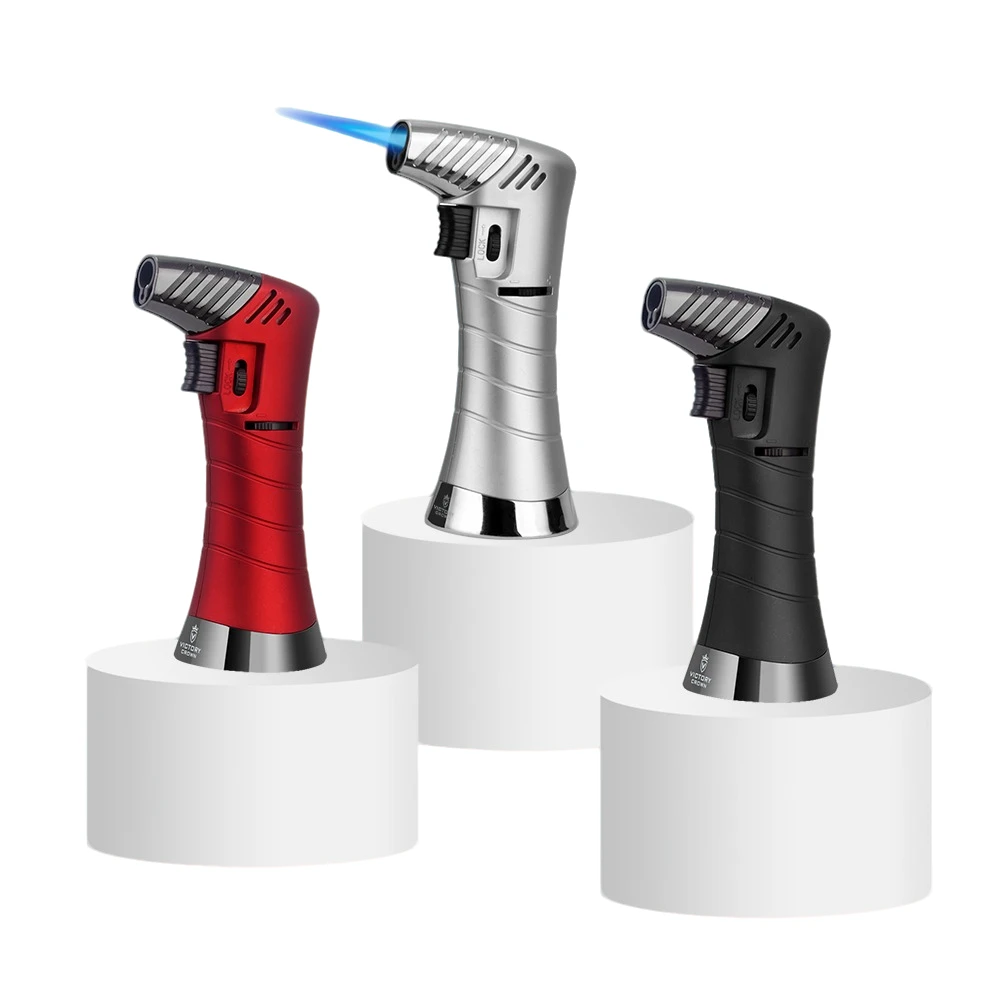 大气高档雪茄台式喷枪防风充气直冲喷枪雪茄打火机户外高温点火器