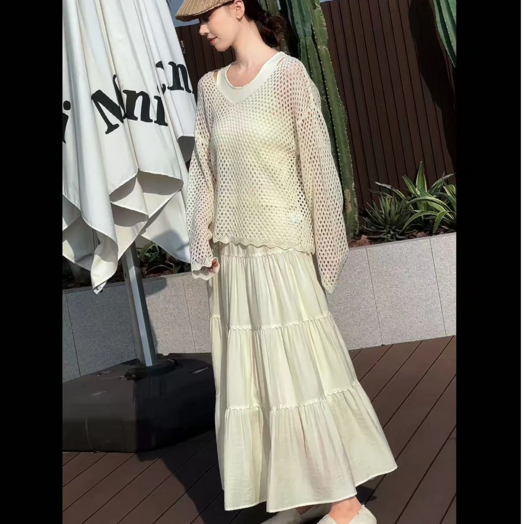 王姐专属-2025春季新品韩系慵懒风宽松半身裙【R-7180】