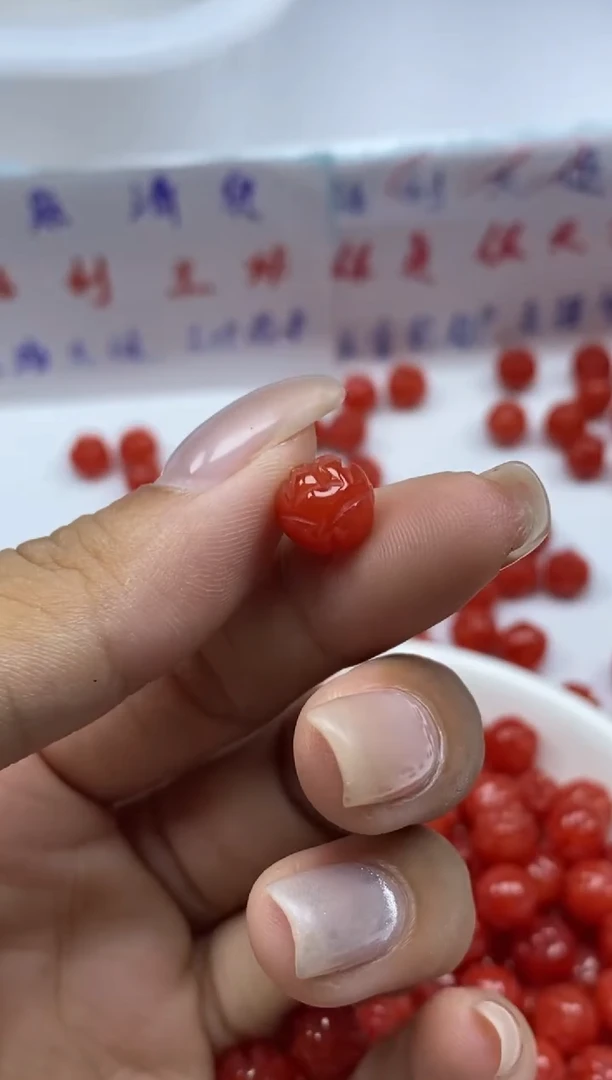 南红玛瑙未镶嵌颈饰w1860保山南红莲花珠8mm*20颗