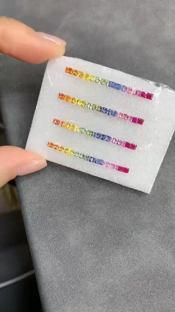 彩色蓝宝石裸石未镶嵌蓝宝石裸石多样性发16颗