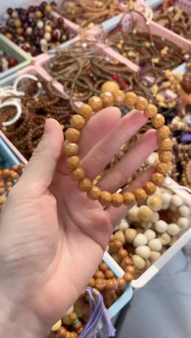 手串菩提根/象牙果猴头奶酪手串10mm+全品（素圈）
