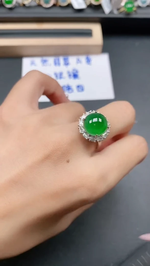 银S925镶嵌戒指翡翠?****熙111