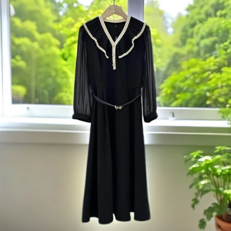 9185#【木兮兮专属】2025年秋季新款气质显瘦百搭时尚中长款连衣裙