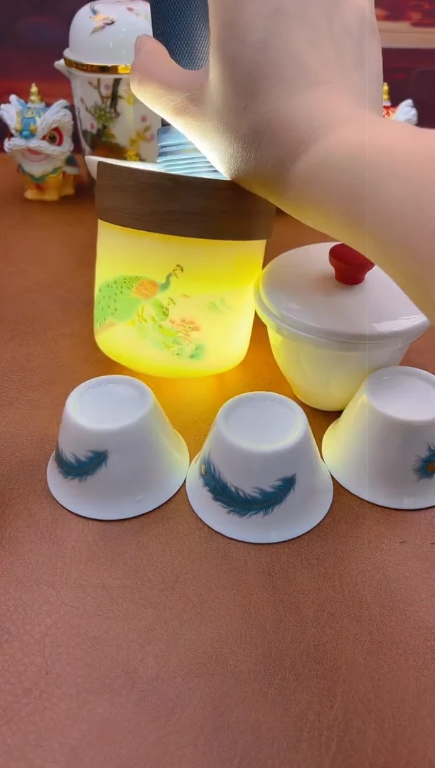 陶瓷茶具摆件旅行套组