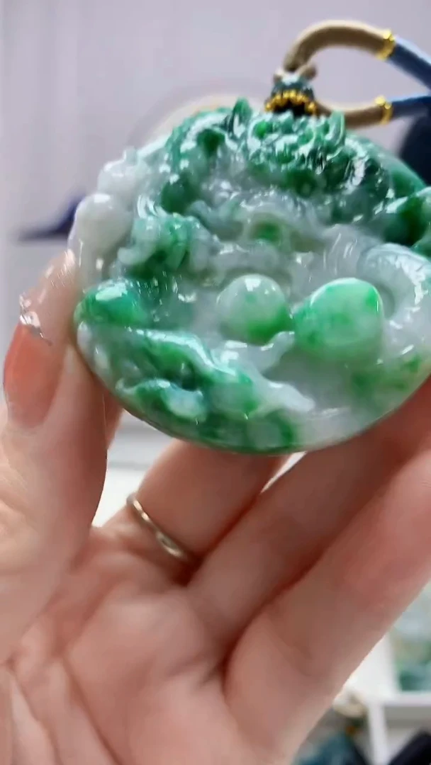 定制翡翠未镶嵌4917DD-毛货挂件97