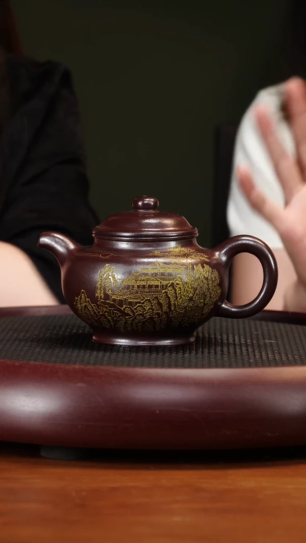 茶壶紫砂10WHJ掇只 石红泥380cc