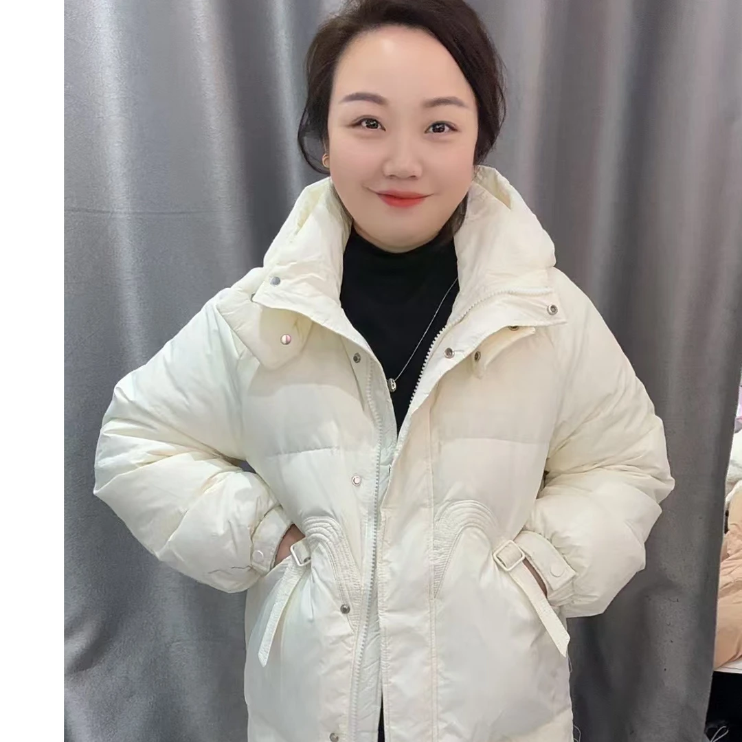 【楠楠专属】大码女冬季黑色宽松连帽保暖上衣9902