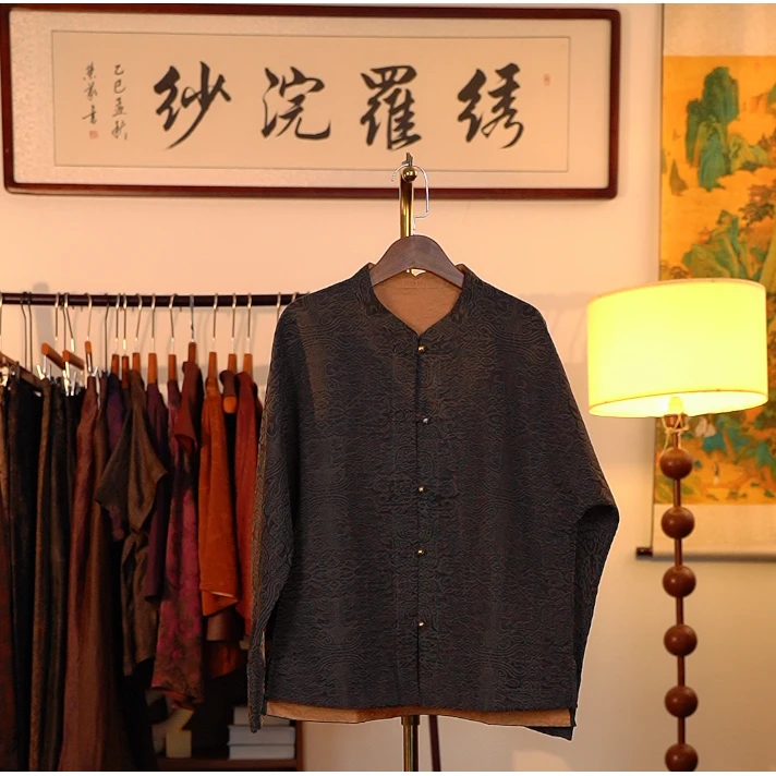 【云凝翠谷-香云纱外套】香云纱外套2991AAA
