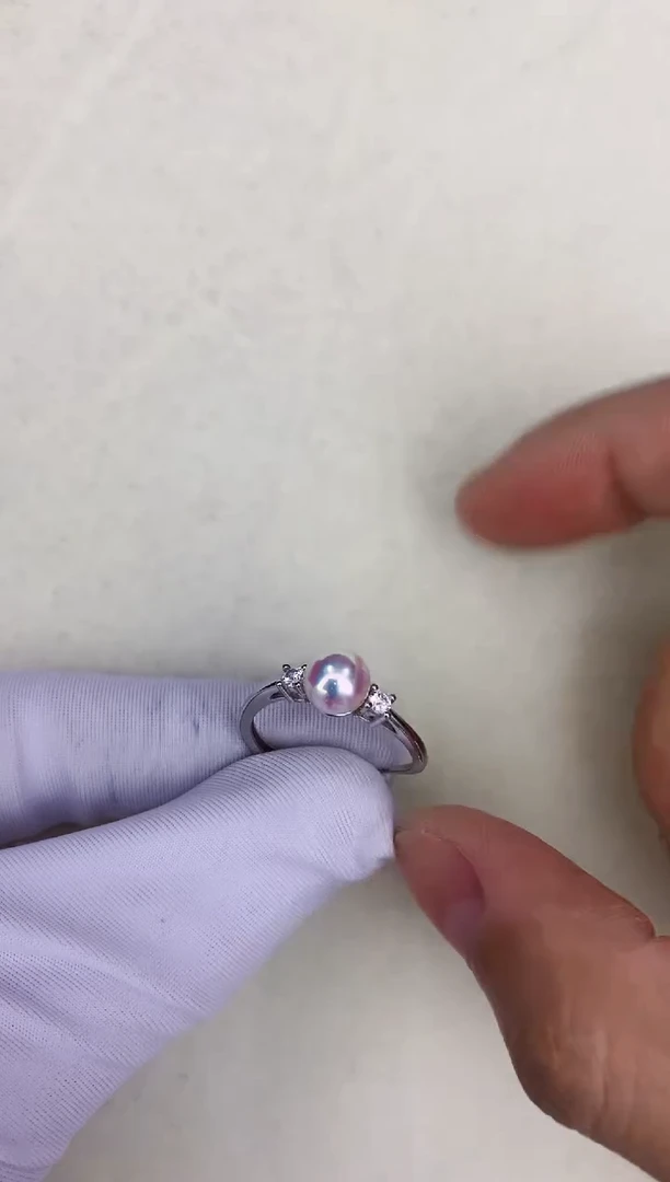 银S925镶嵌DA海水珍珠 GD037 戒指