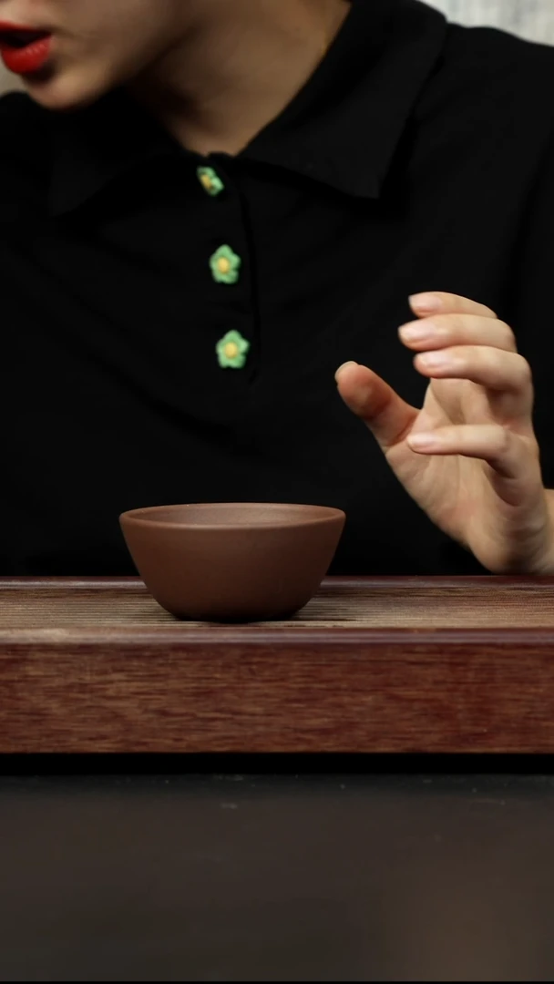 紫砂茶壶老紫泥 大碗杯