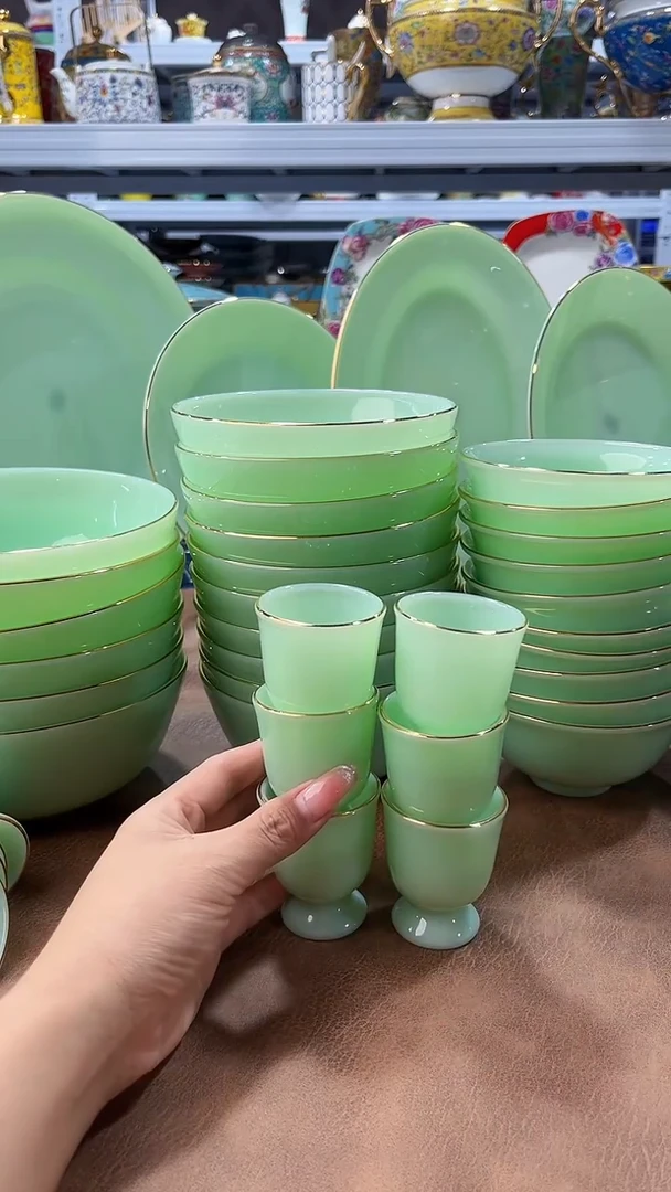 玉瓷酒杯6只餐具