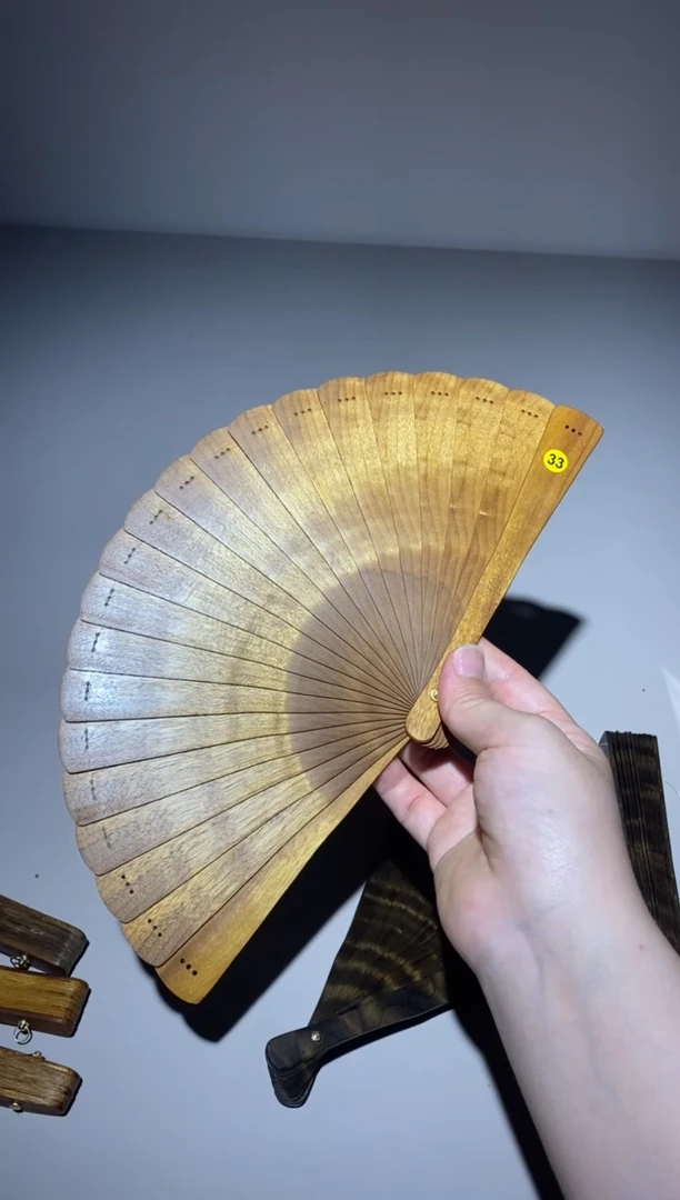 金丝楠16cm金丝楠木小叶桢楠扇33