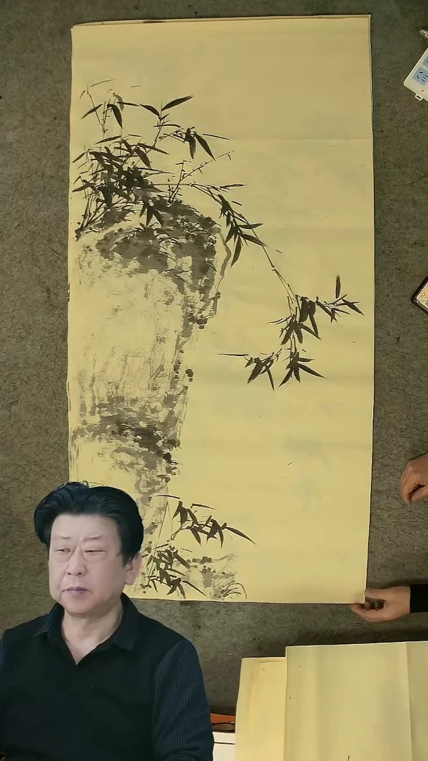 国画四尺整张  墨竹  69*138cm