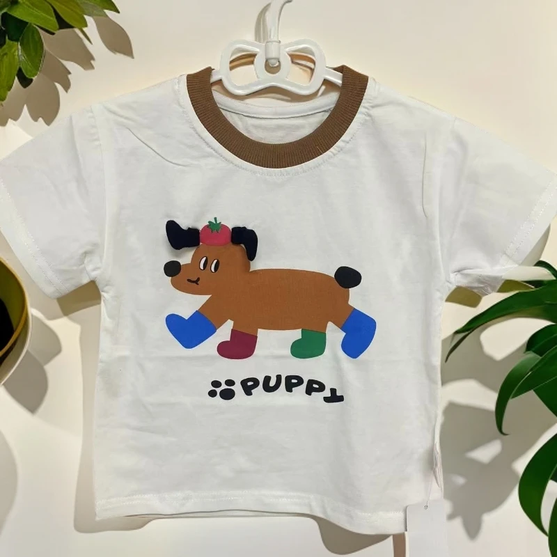 卡通腊肠狗短袖体恤儿童