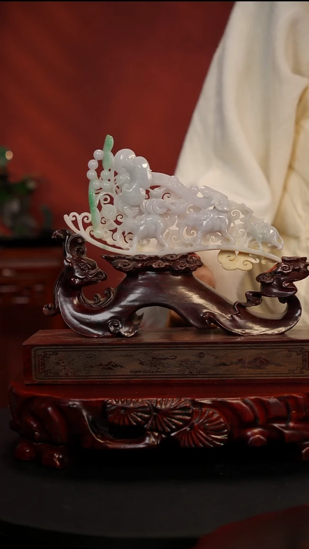 未镶嵌摆件翡翠太平有象